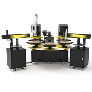 Carrusel de prensa térmica automatizado 6 estaciones DTF Sublistar IHTM-4060-6S 40x60