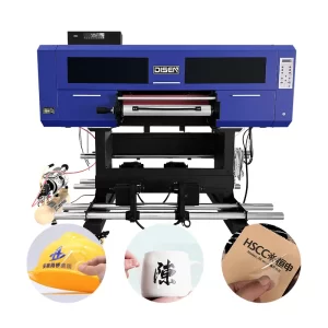 Impresora UV DTF de rollo a rollo de 60 cm con laminadora para impresión de logotipos personalizados
